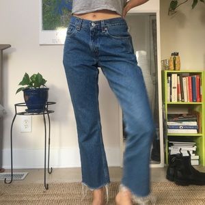 Levi’s 505 Vintage Cropped Raw Hem Jeans 7L